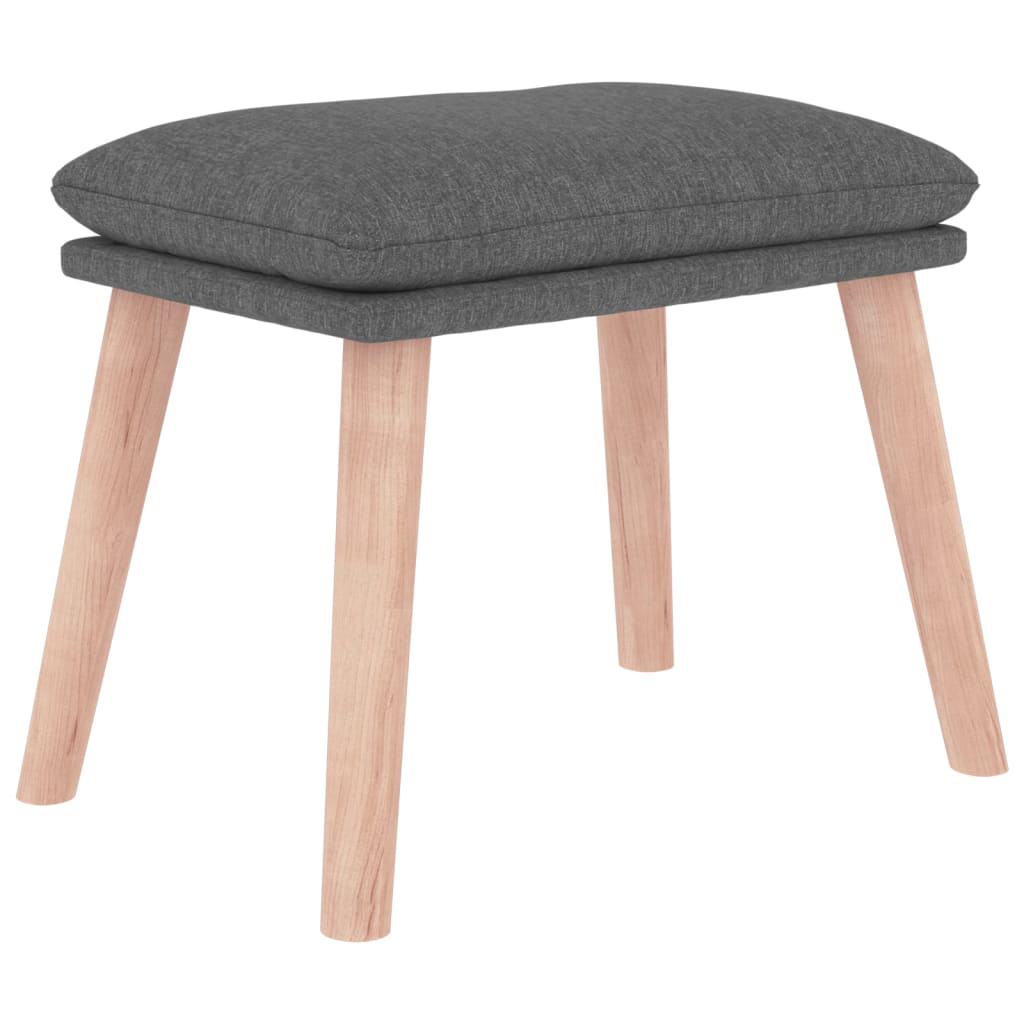 Fußhocker Hellgrau 45x29,5x35 cm Stoff