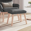 Fußhocker Hellgrau 45x29,5x35 cm Stoff