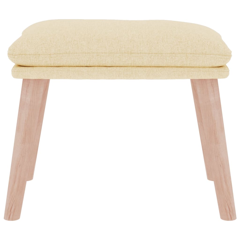 Fußhocker Creme 45x29,5x35 cm Stoff