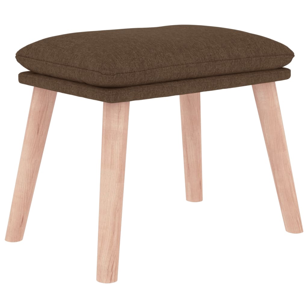 Fußhocker Braun 45x29,5x35 cm Stoff