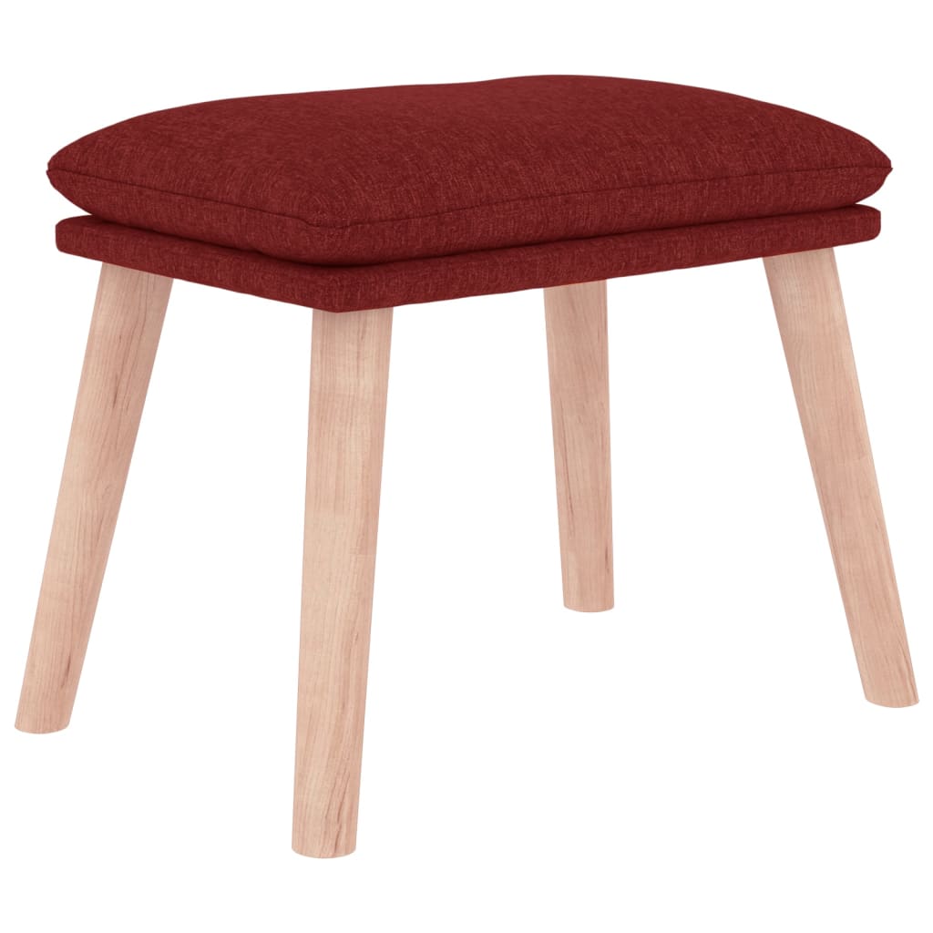 Fußhocker Weinrot 45x29,5x35 cm Stoff