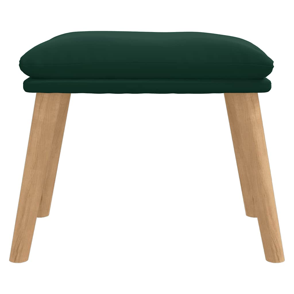 Fußhocker Dunkelgrün 45x29,5x35 cm Samt