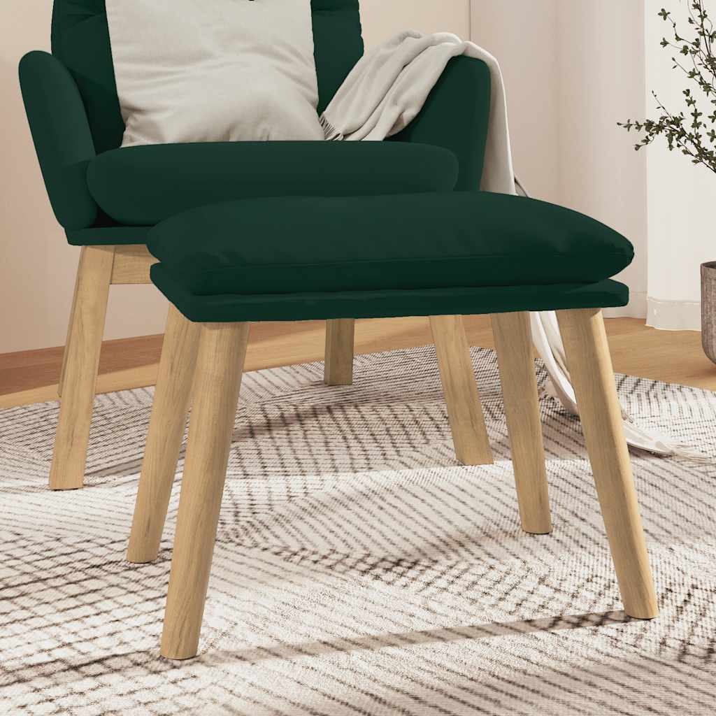 Fußhocker Dunkelgrün 45x29,5x35 cm Samt