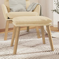 Fußhocker Cremeweiß 45x29,5x35 cm Samt