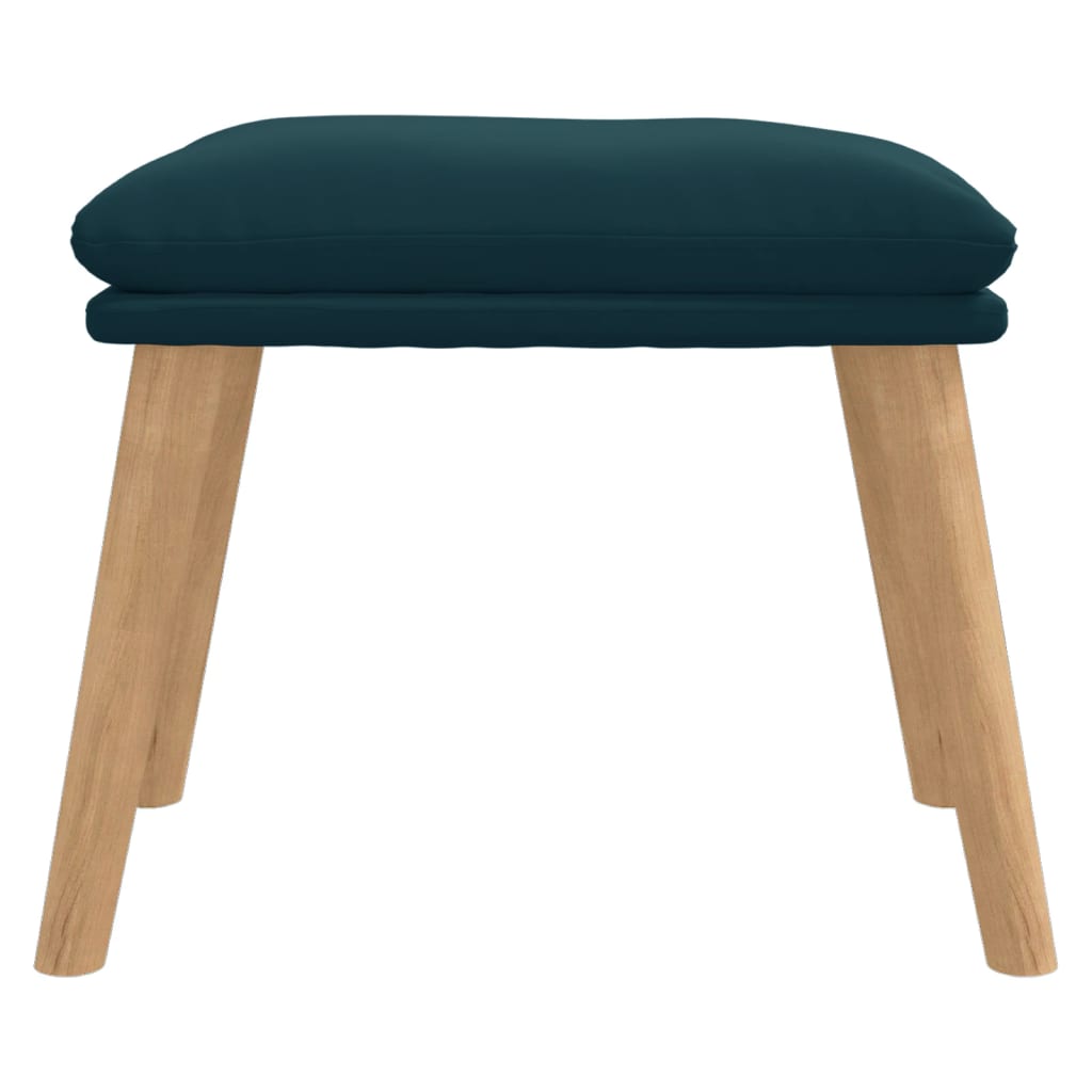 Fußhocker Blau 45x29,5x35 cm Samt