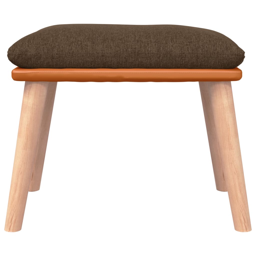 Fußhocker Braun 45x29,5x35 cm Stoff und Kunstleder