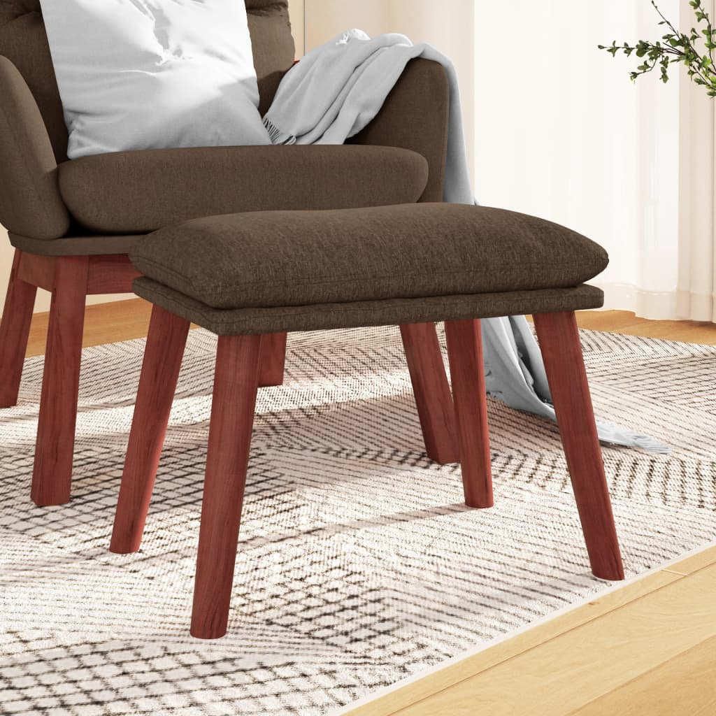Fußhocker Braun 45x29,5x35 cm Stoff