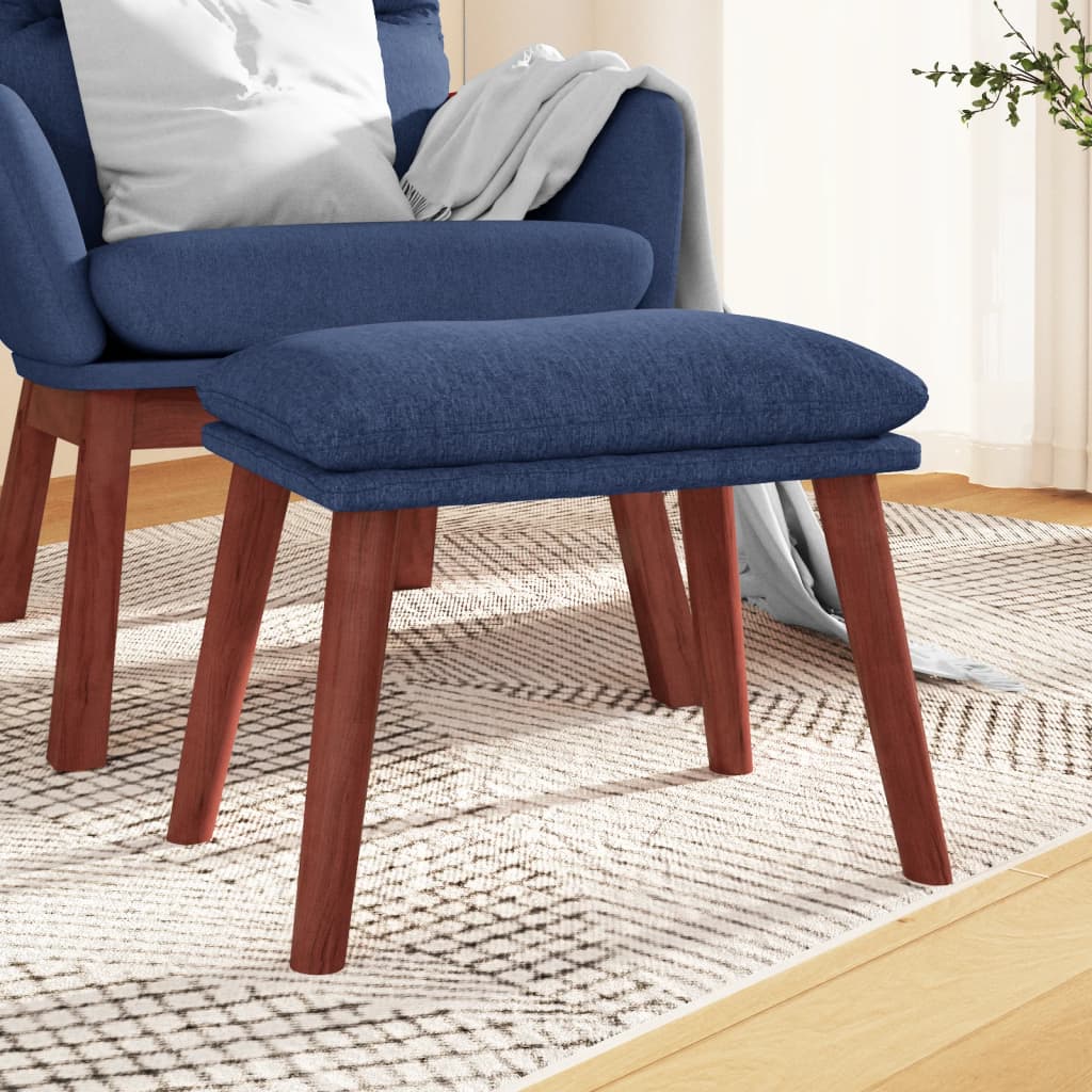 Fußhocker Blau 45x29,5x35 cm Stoff