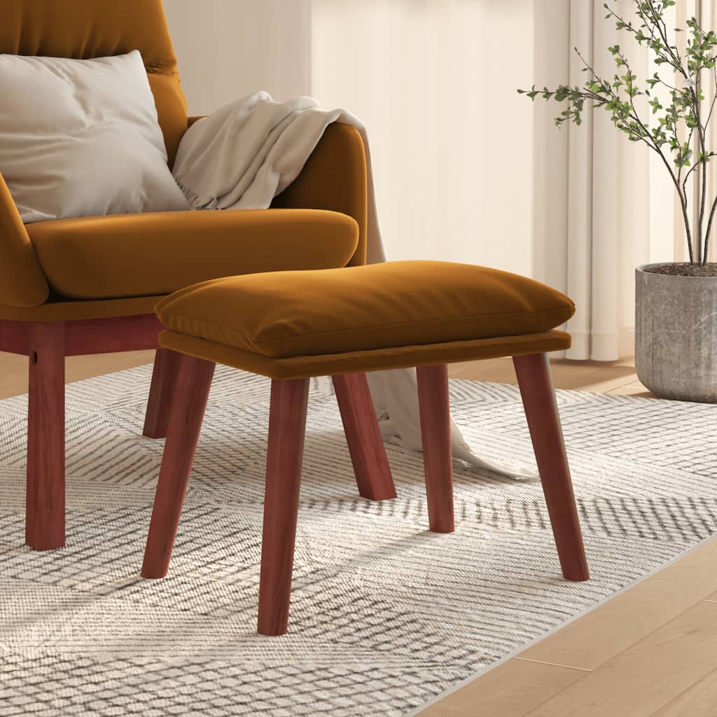 Fußhocker Braun 45x29,5x35 cm Samt