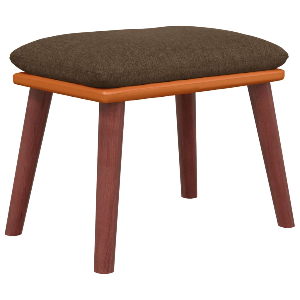 Fußhocker Braun 45x29,5x35 cm Stoff und Kunstleder