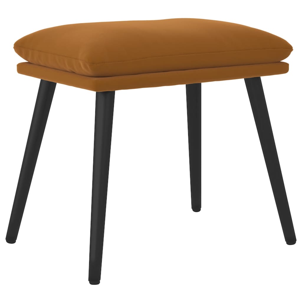 Fußhocker Braun 45x29,5x35 cm Samt