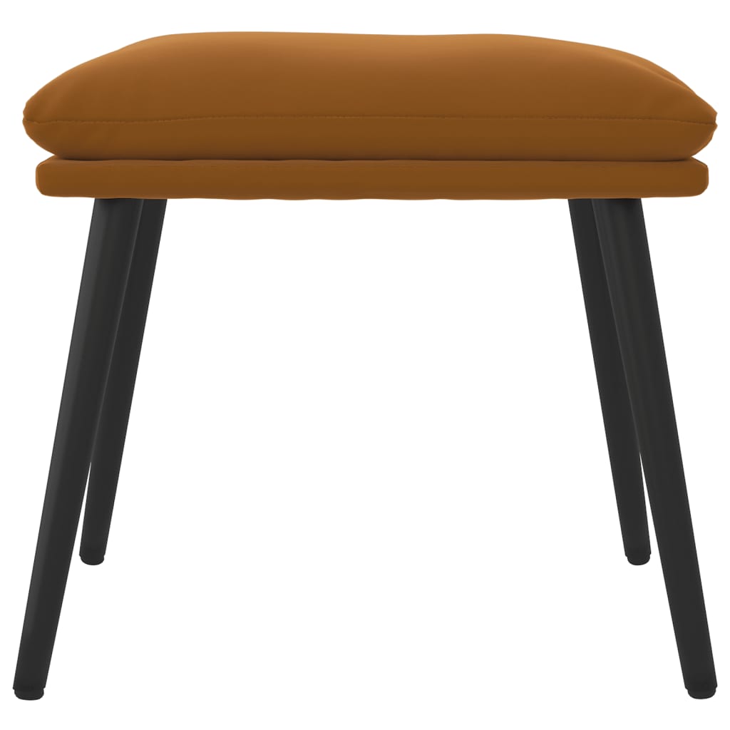 Fußhocker Braun 45x29,5x35 cm Samt
