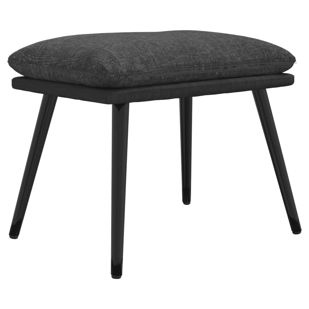 Fußhocker Dunkelgrau 45x29,5x35 cm Stoff und Kunstleder
