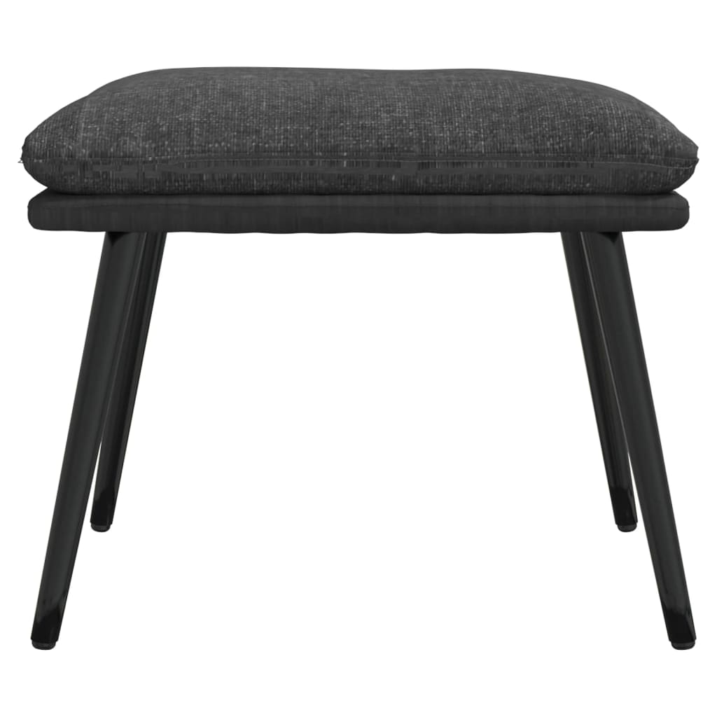 Fußhocker Dunkelgrau 45x29,5x35 cm Stoff und Kunstleder