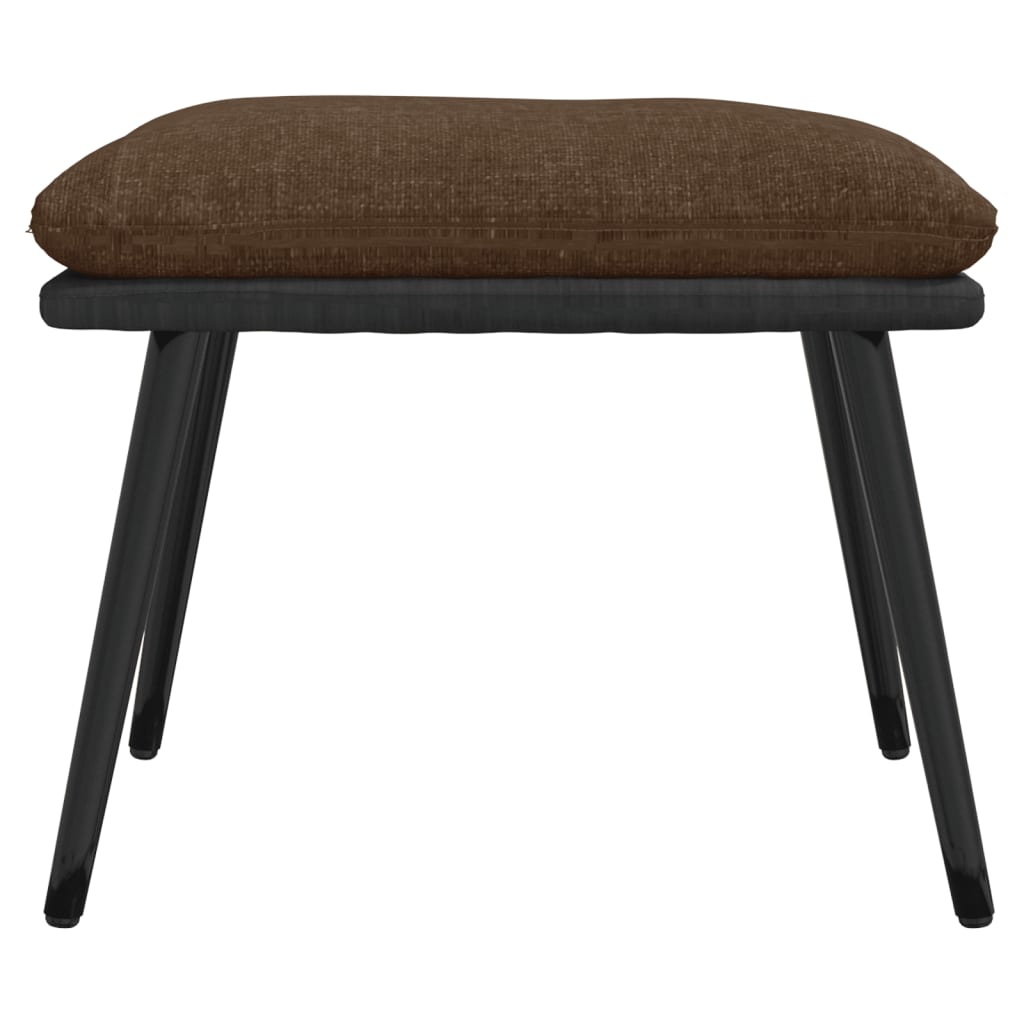 Fußhocker Braun 45x29,5x35 cm Stoff und Kunstleder