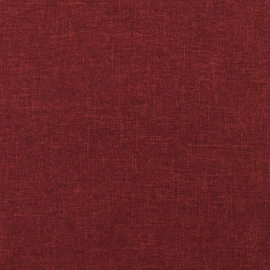 Fußhocker Weinrot 45x29,5x35 cm Stoff und Kunstleder