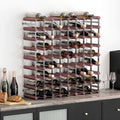 Weinregal für 72 Flaschen Braun Massivholz Kiefer