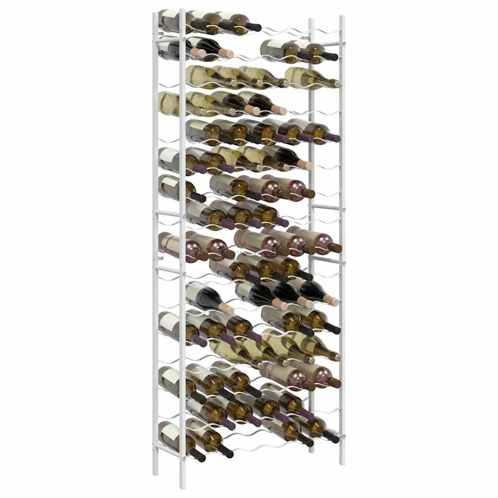Weinregal für 96 Flaschen Weiß Metall