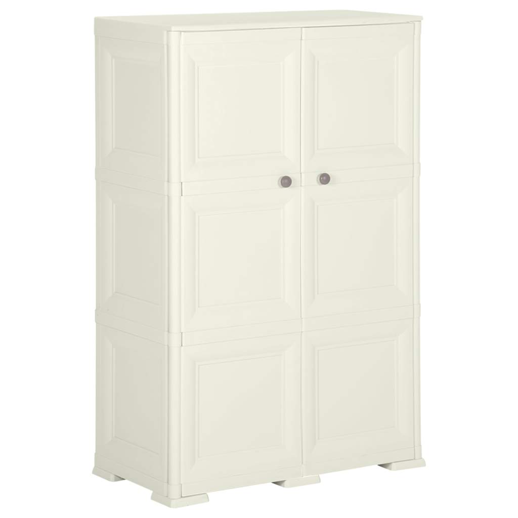 Kunststoffschrank 79x43x125 cm Holzdesign Vanilleeis