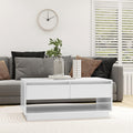 Couchtisch Hochglanz-Weiß 102,5x55x44 cm Holzwerkstoff
