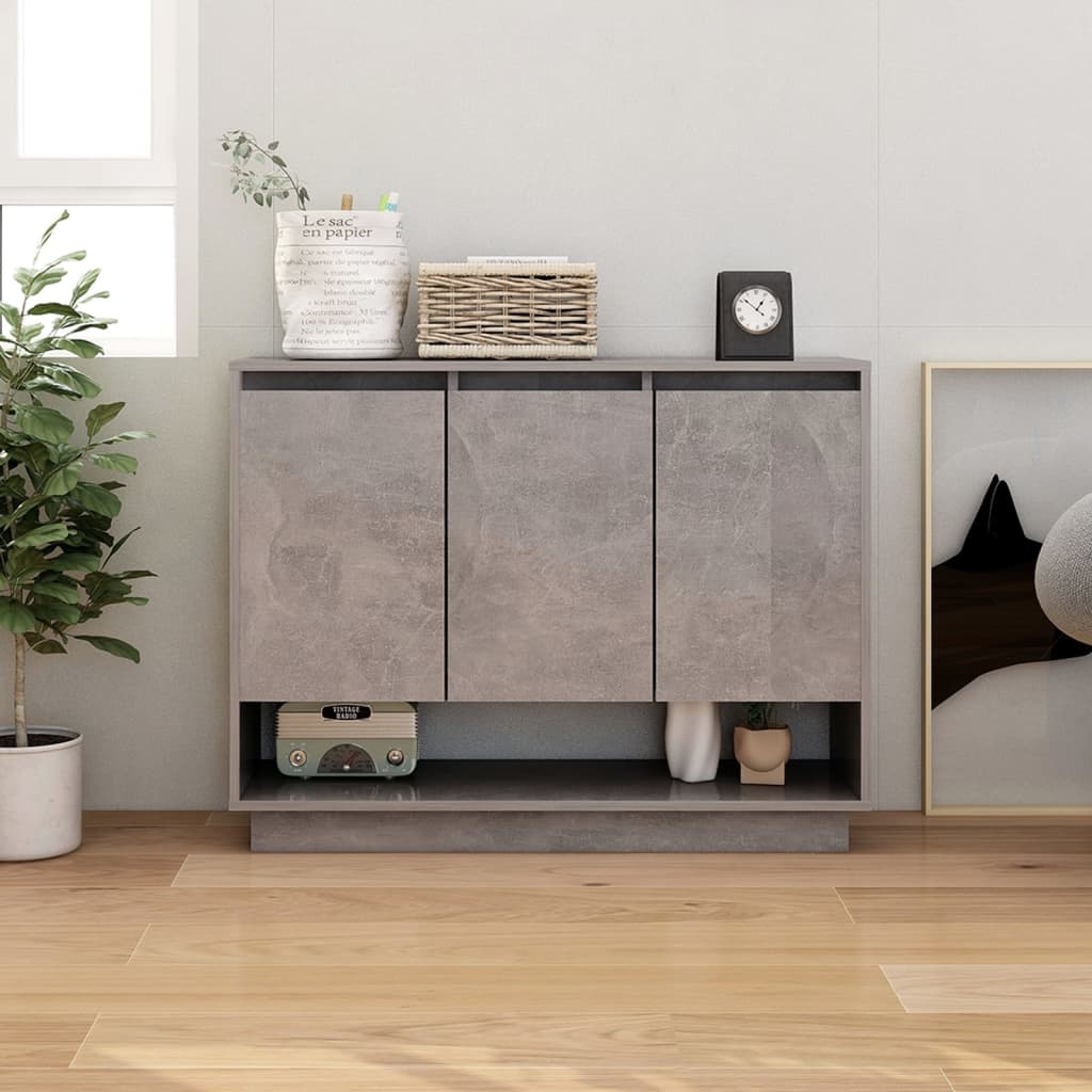 Sideboard Betongrau 97x31x75 cm Holzwerkstoff