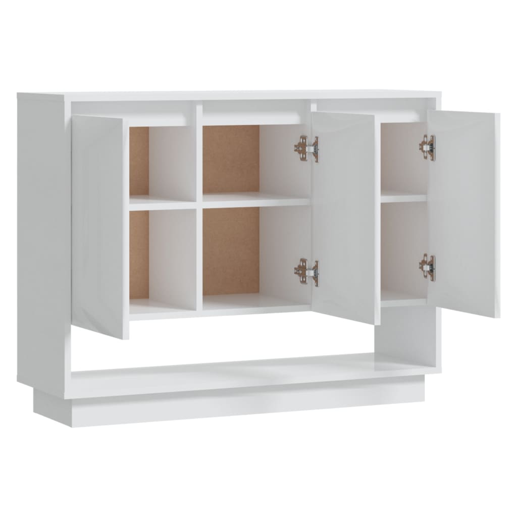 Sideboard Hochglanz-Weiß 97x31x75 cm Holzwerkstoff