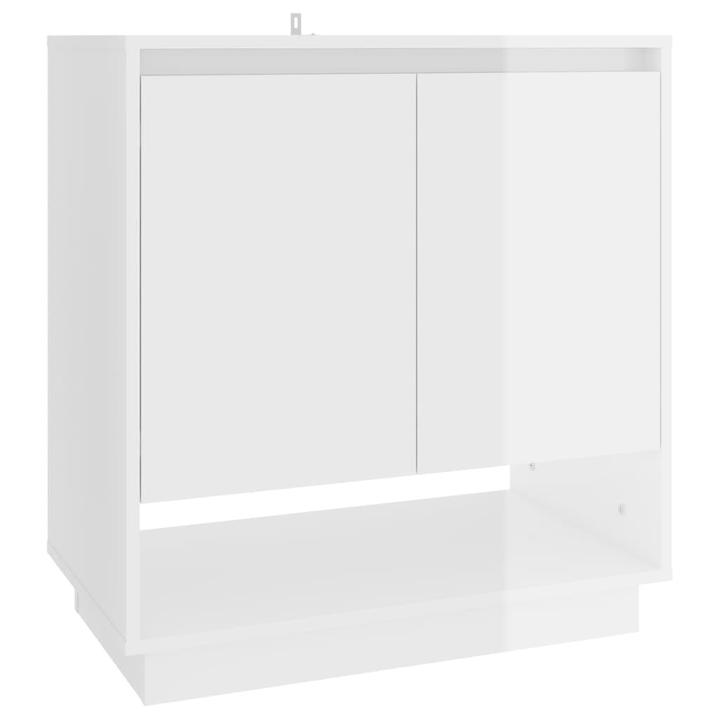 Sideboard Hochglanz-Weiß 70x41x75 cm Holzwerkstoff