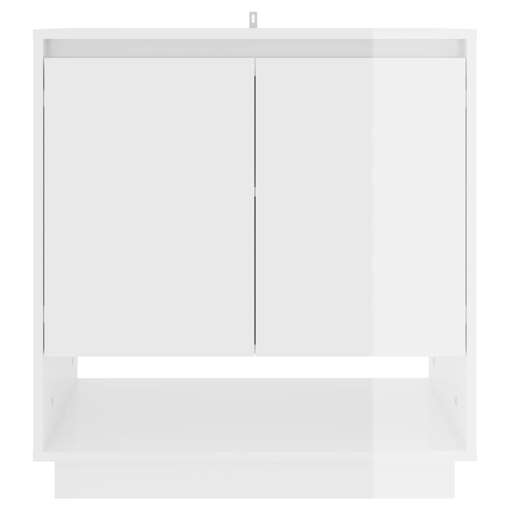 Sideboard Hochglanz-Weiß 70x41x75 cm Holzwerkstoff
