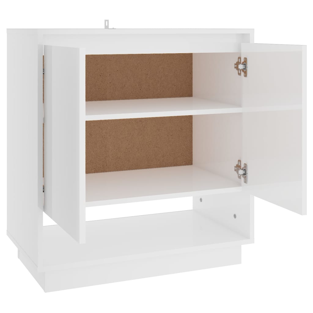 Sideboard Hochglanz-Weiß 70x41x75 cm Holzwerkstoff