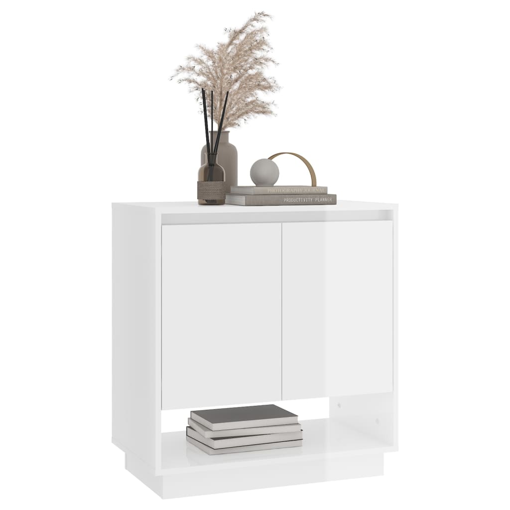 Sideboard Hochglanz-Weiß 70x41x75 cm Holzwerkstoff