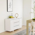 Sideboard mit 3 Schubladen Weiß 120x41x75 cm Holzwerkstoff
