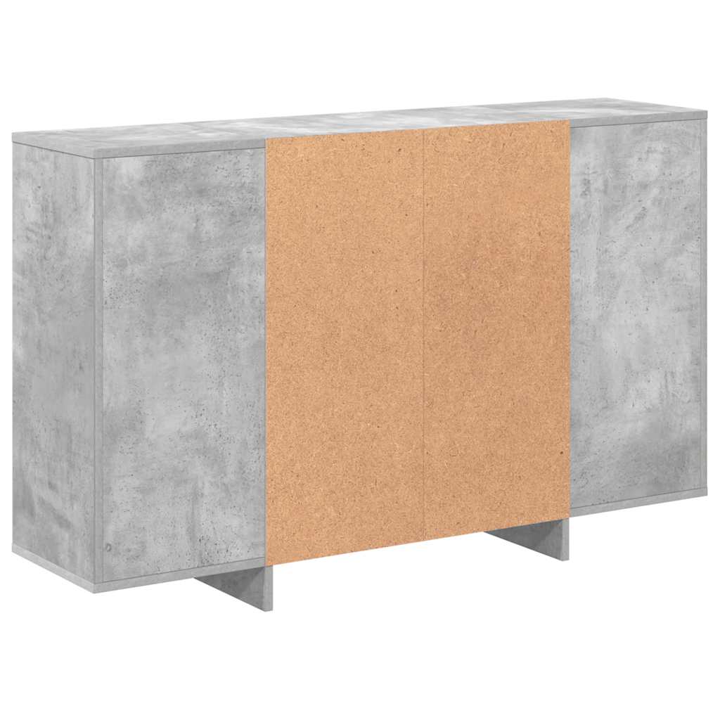 Sideboard Betongrau 120x30x75 cm Holzwerkstoff