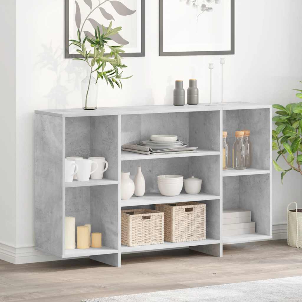 Sideboard Betongrau 120x30x75 cm Holzwerkstoff