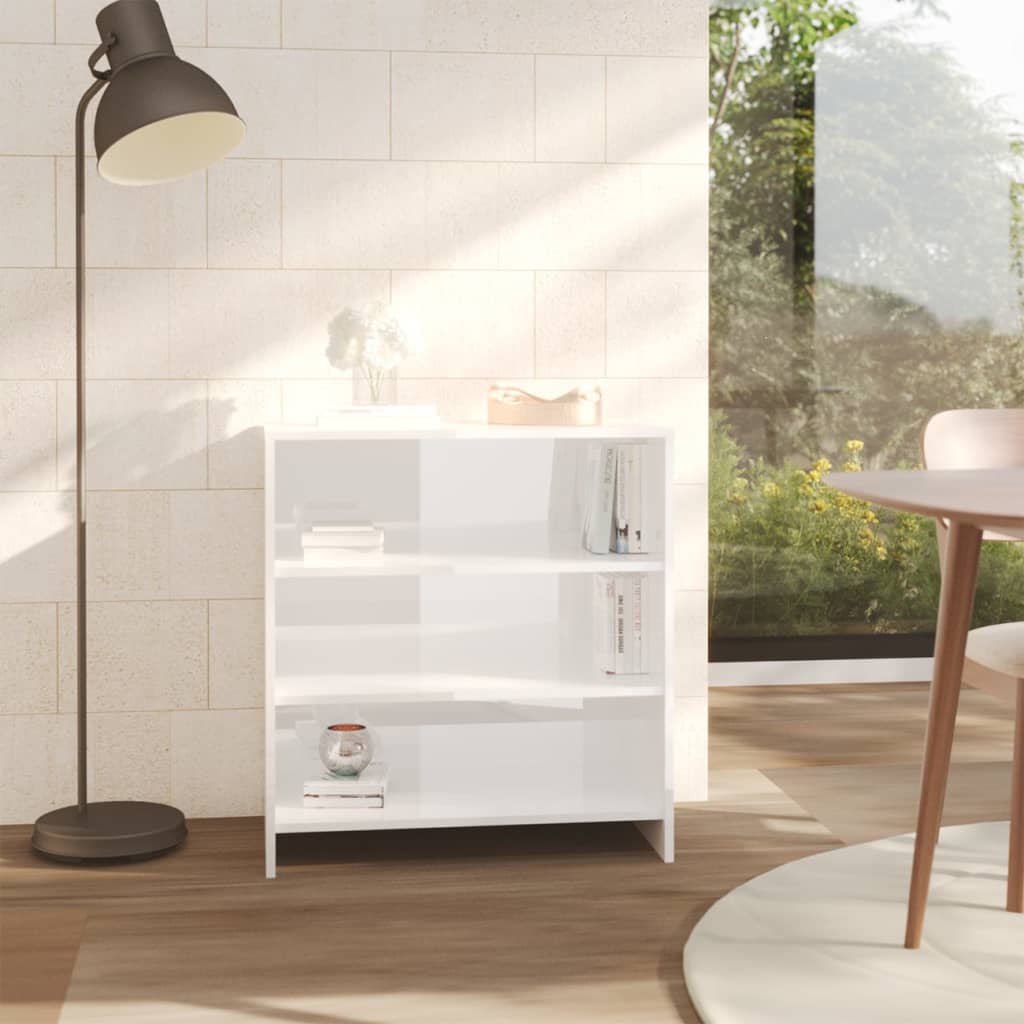 Sideboard Hochglanz-Weiß 70x40,5x75 cm Holzwerkstoff