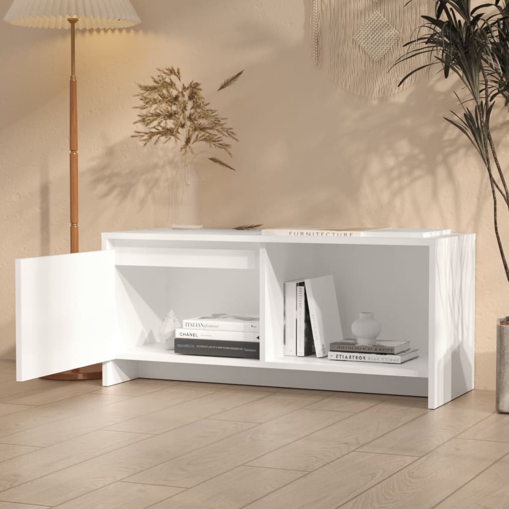 TV-Schrank Weiß 90x35x40 cm Holzwerkstoff