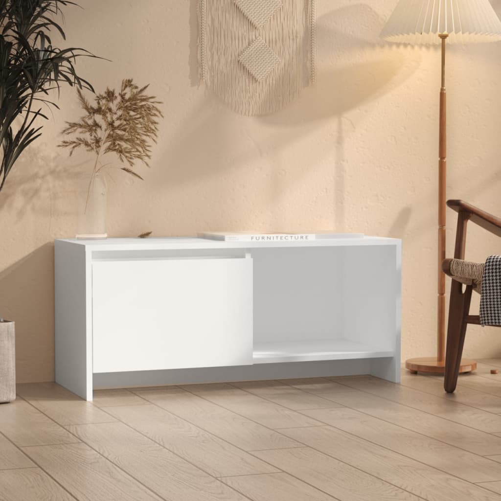 TV-Schrank Weiß 90x35x40 cm Holzwerkstoff