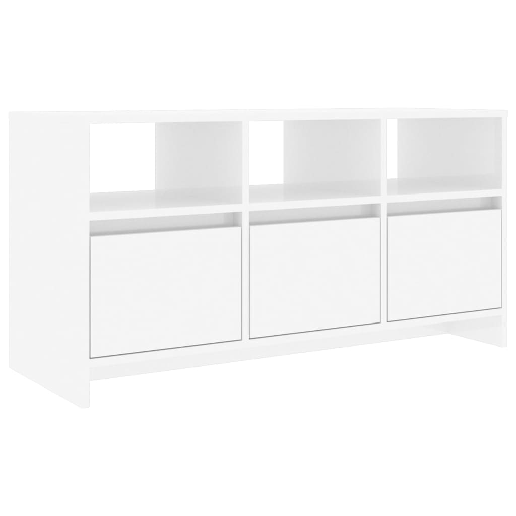 TV-Schrank Hochglanz-Weiß 102x37,5x52,5 cm Holzwerkstoff