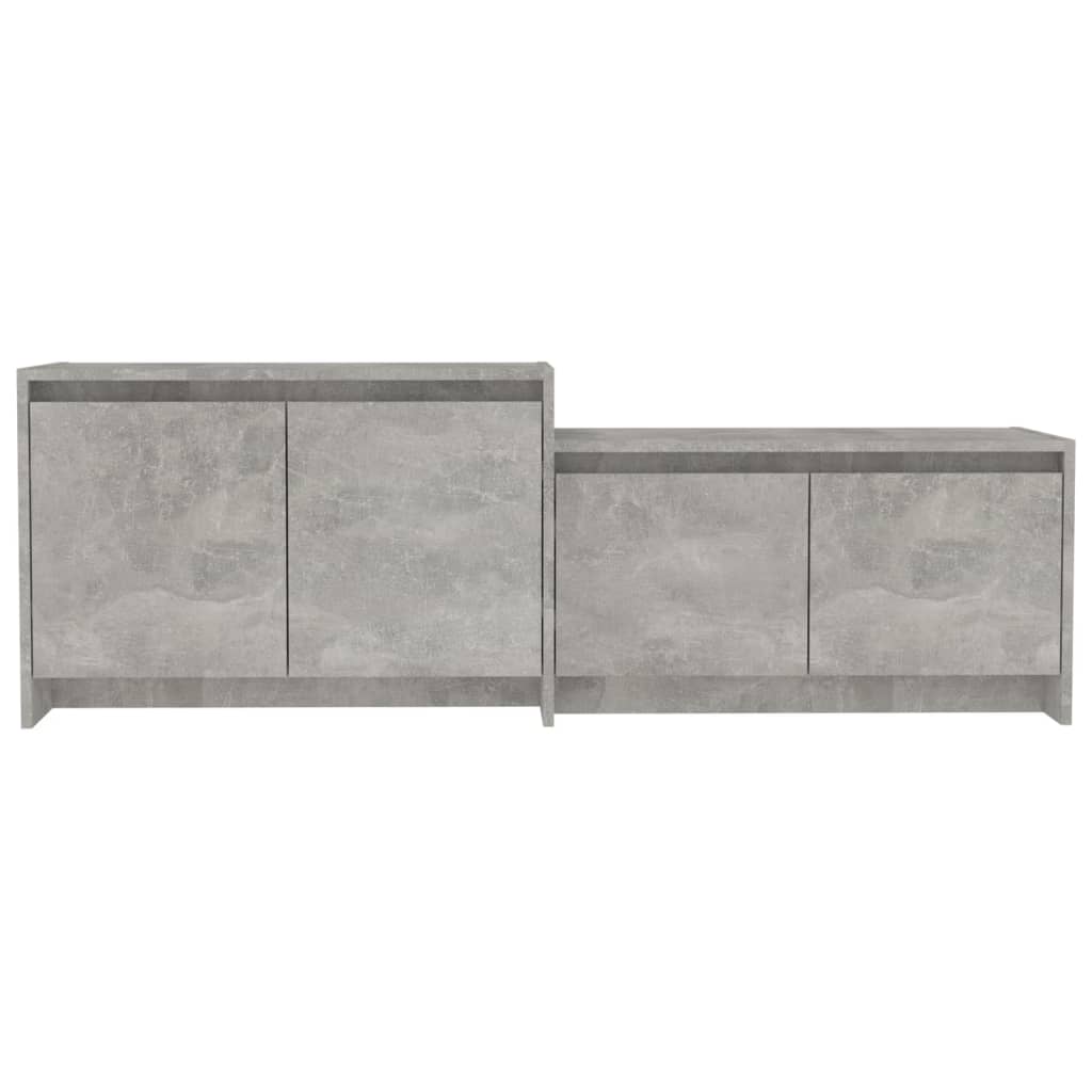 TV-Schrank Betongrau 146,5x35x50 cm Holzwerkstoff