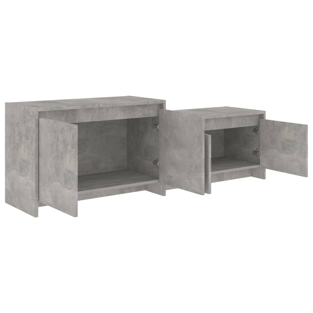 TV-Schrank Betongrau 146,5x35x50 cm Holzwerkstoff