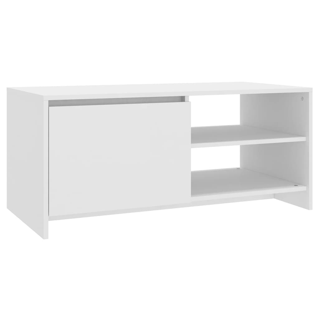 Couchtisch Weiß 102x50x45 cm Holzwerkstoff
