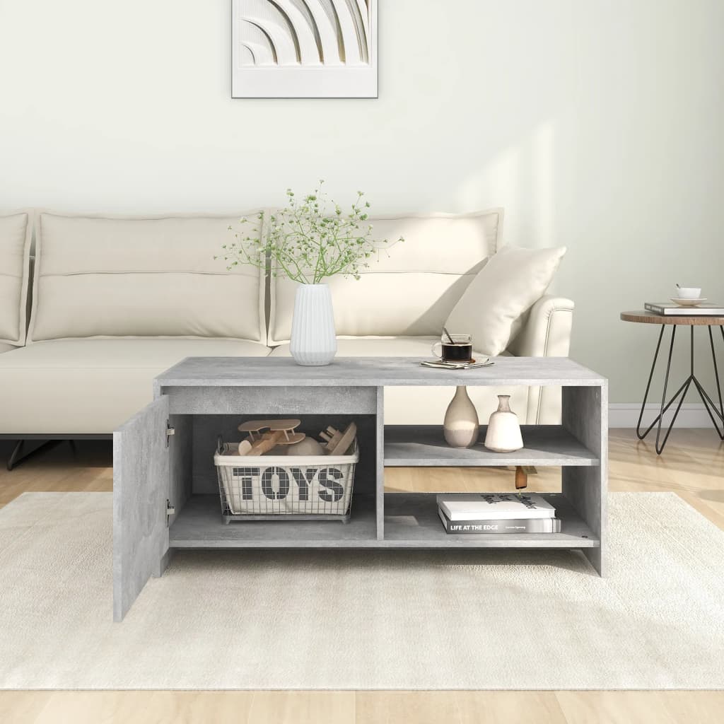 Couchtisch Betongrau 102x50x45 cm Holzwerkstoff