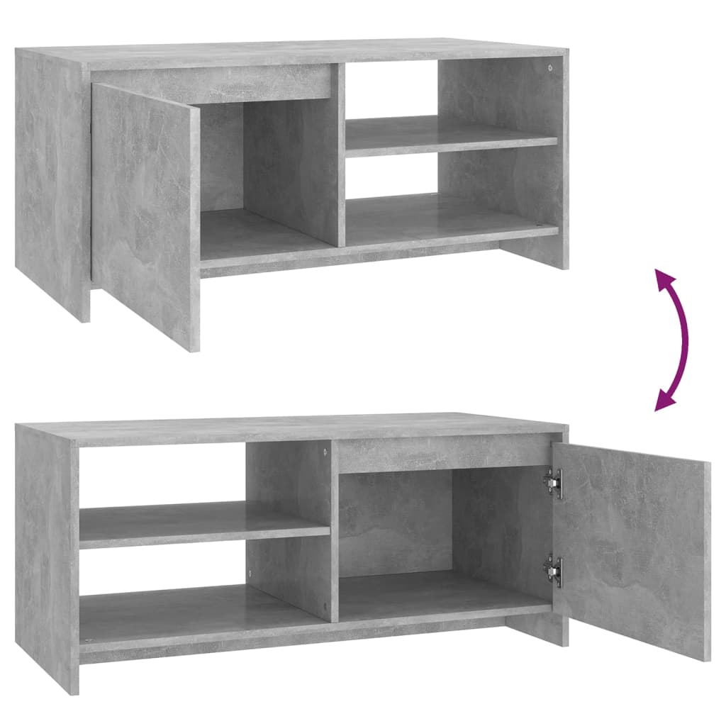 Couchtisch Betongrau 102x50x45 cm Holzwerkstoff