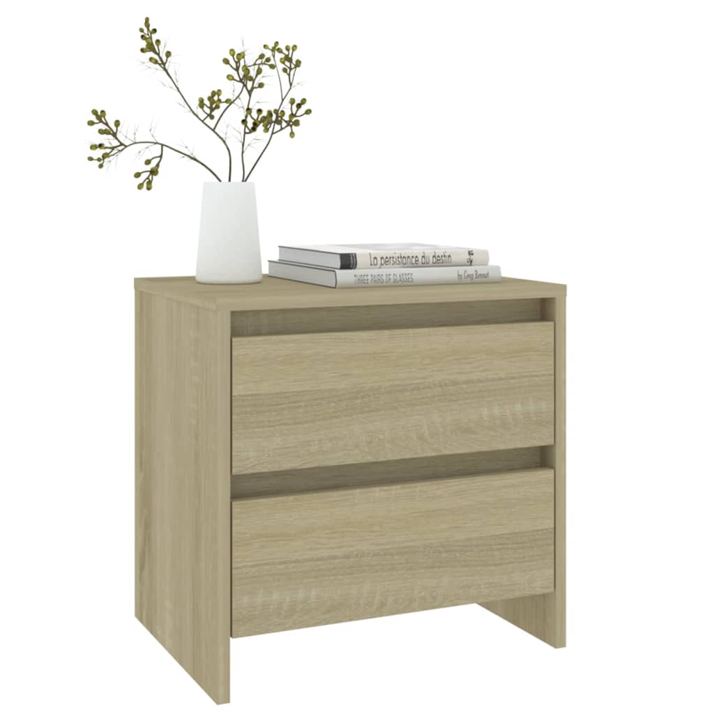 Nachttische 2 Stk. Sonoma-Eiche 45x34,5x44,5 cm Holzwerkstoff