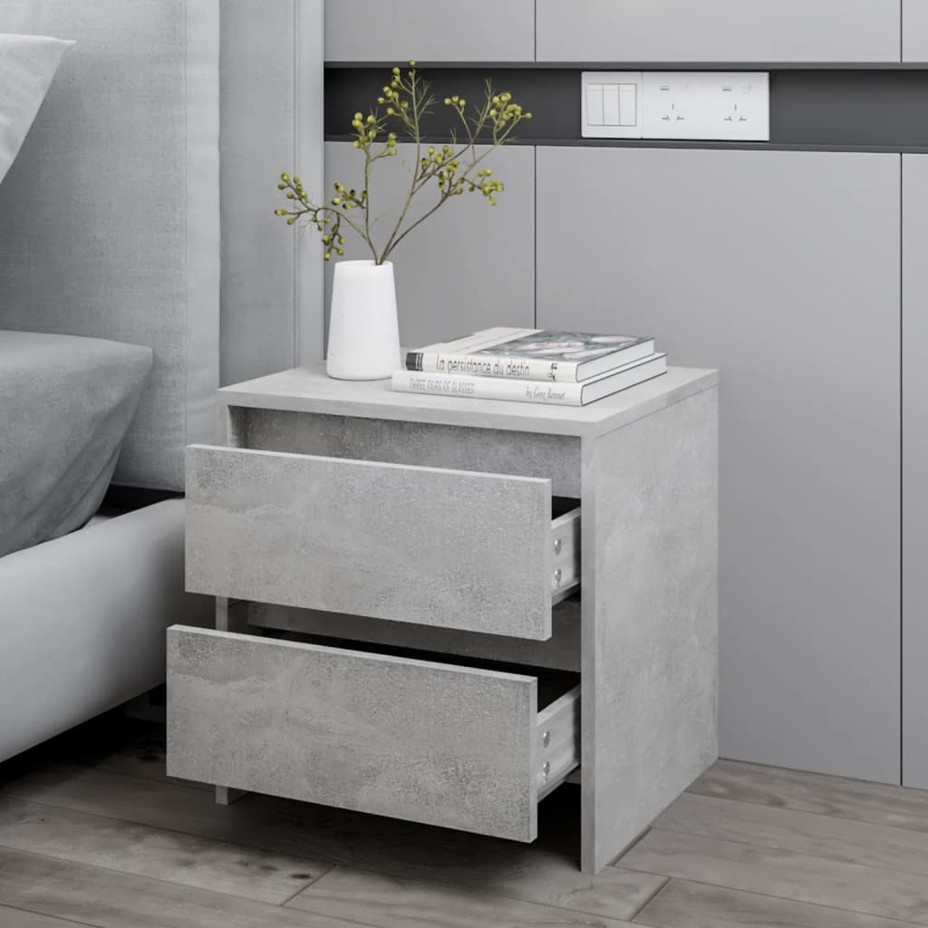 Nachttisch Betongrau 45x34,5x44,5 cm Holzwerkstoff