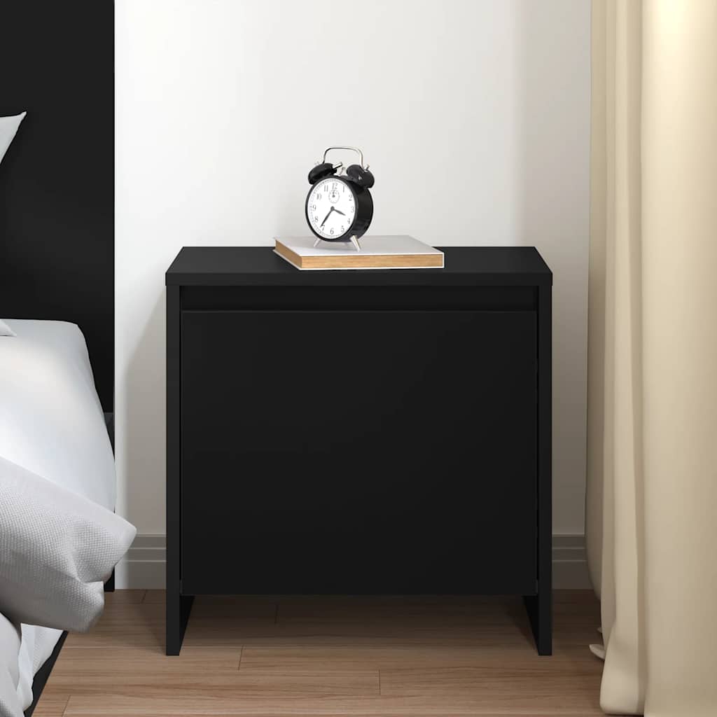 Nachttisch Schwarz 45x34x44,5 cm Holzwerkstoff