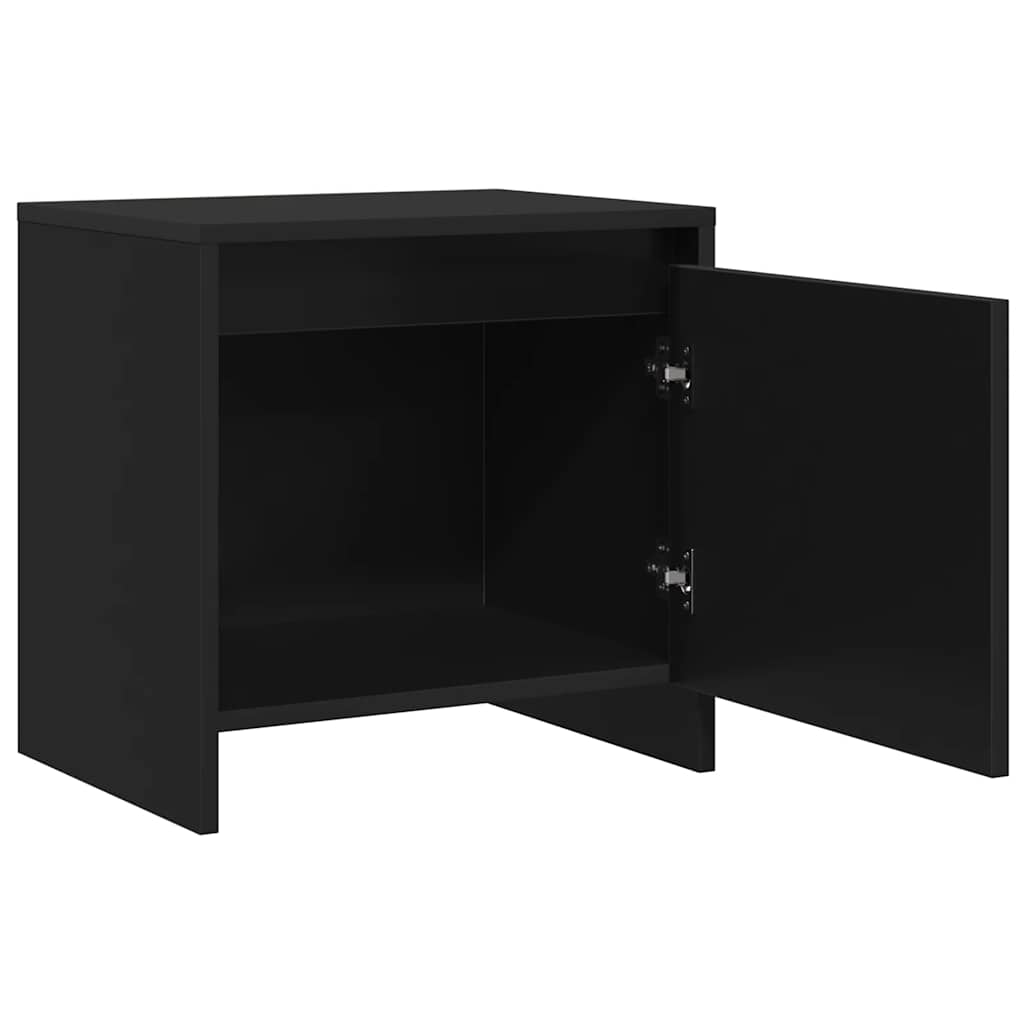 Nachttisch Schwarz 45x34x44,5 cm Holzwerkstoff