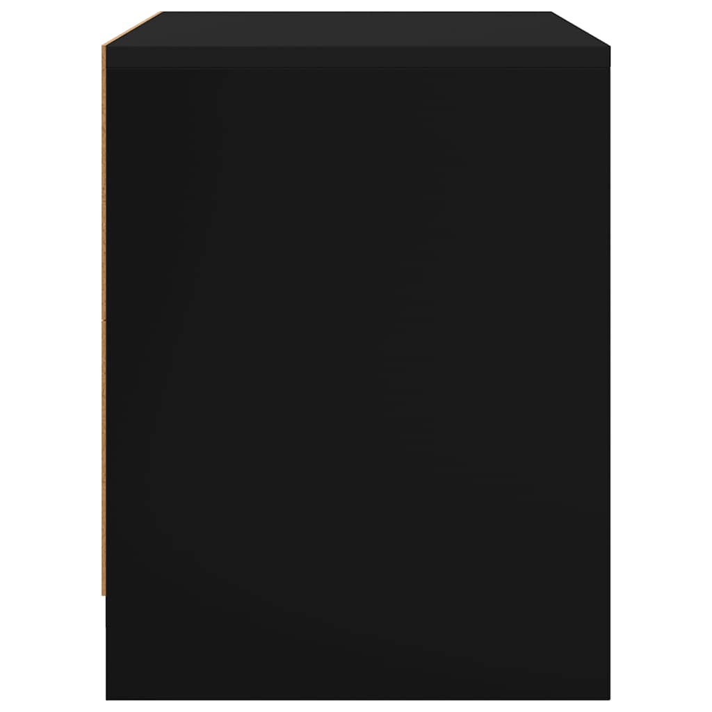 Nachttisch Schwarz 45x34x44,5 cm Holzwerkstoff