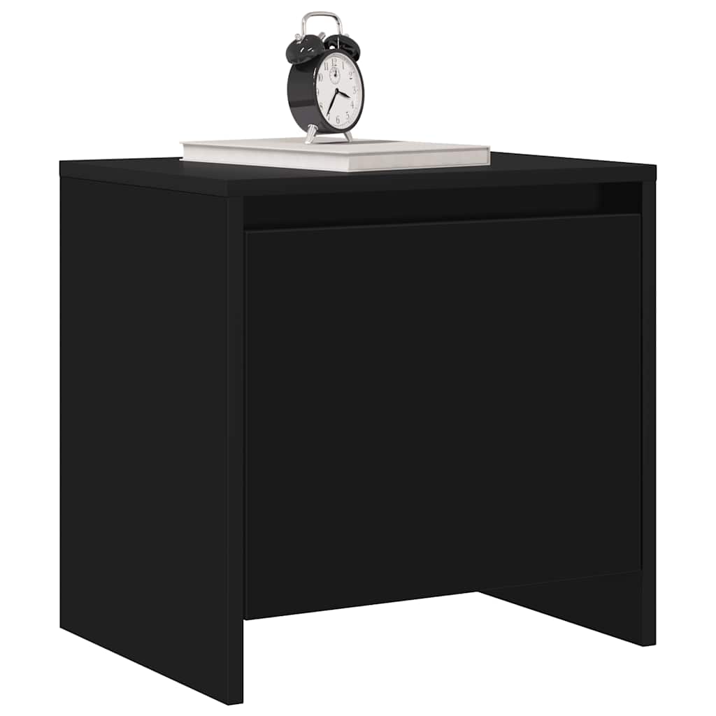 Nachttische 2 Stk. Schwarz 45x34x44,5 cm Holzwerkstoff