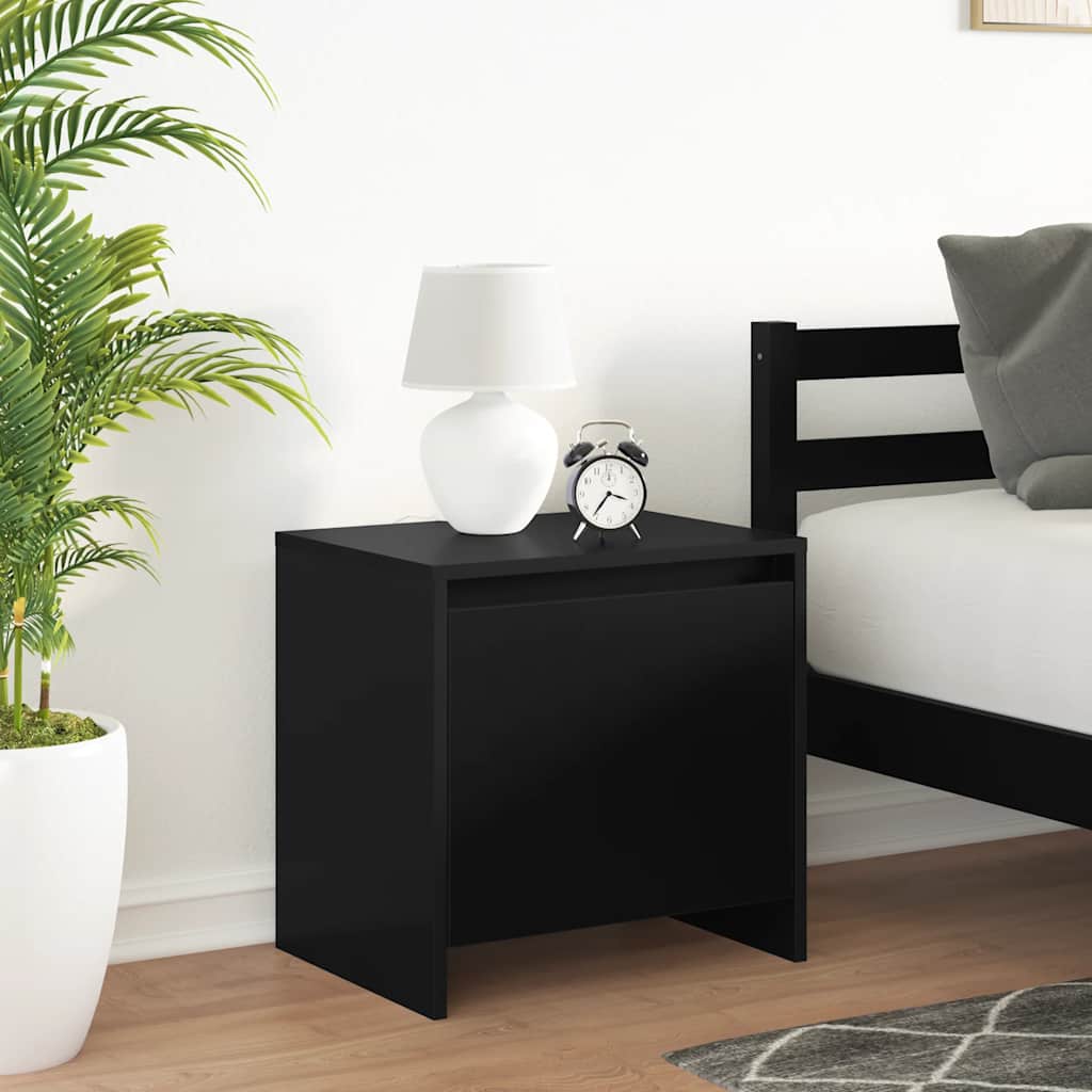 Nachttische 2 Stk. Schwarz 45x34x44,5 cm Holzwerkstoff