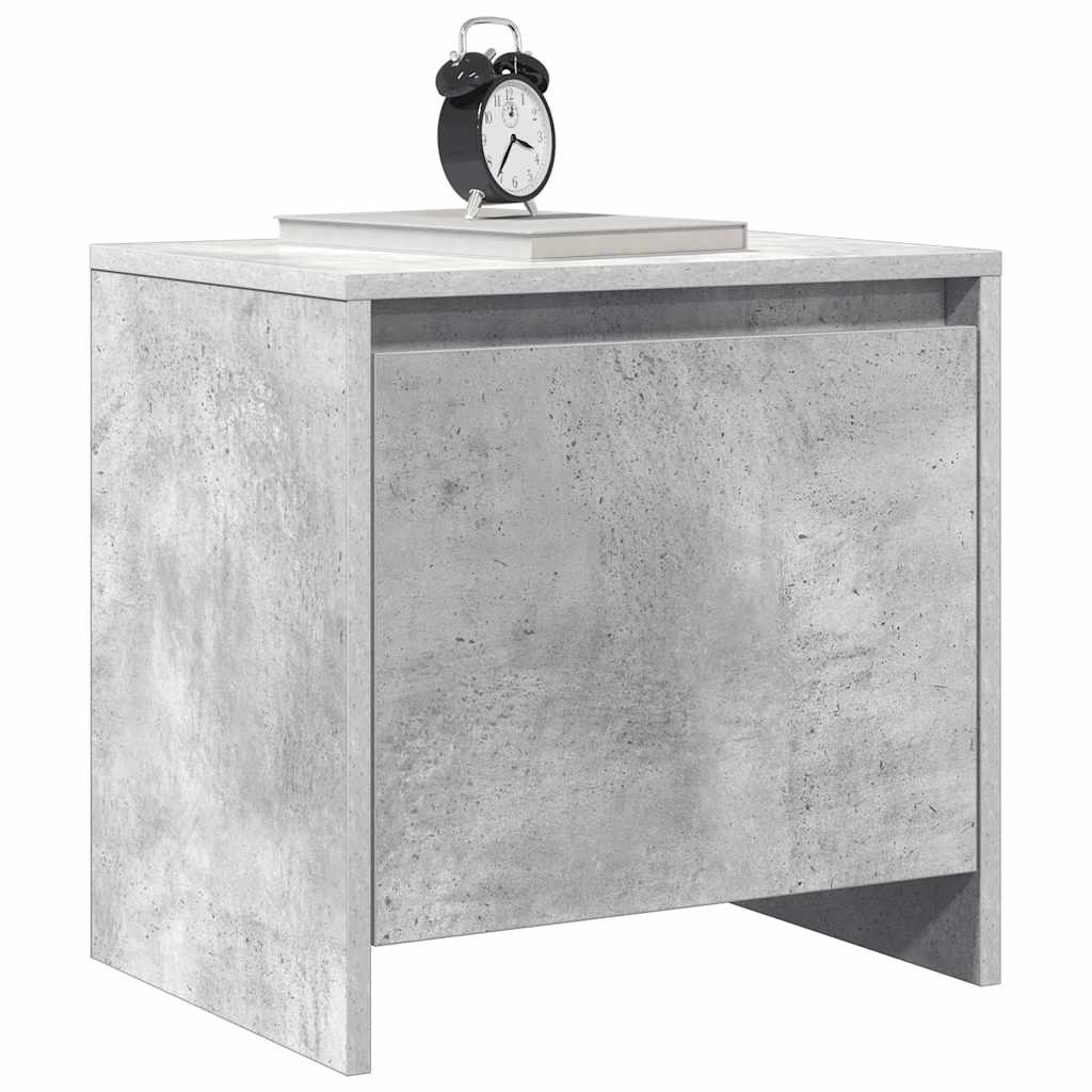 Nachttische 2 Stk. Betongrau 45x34x44,5 cm Holzwerkstoff